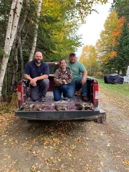 Partridge harvest at Northern Pride Lodge; Kokadjo, ME